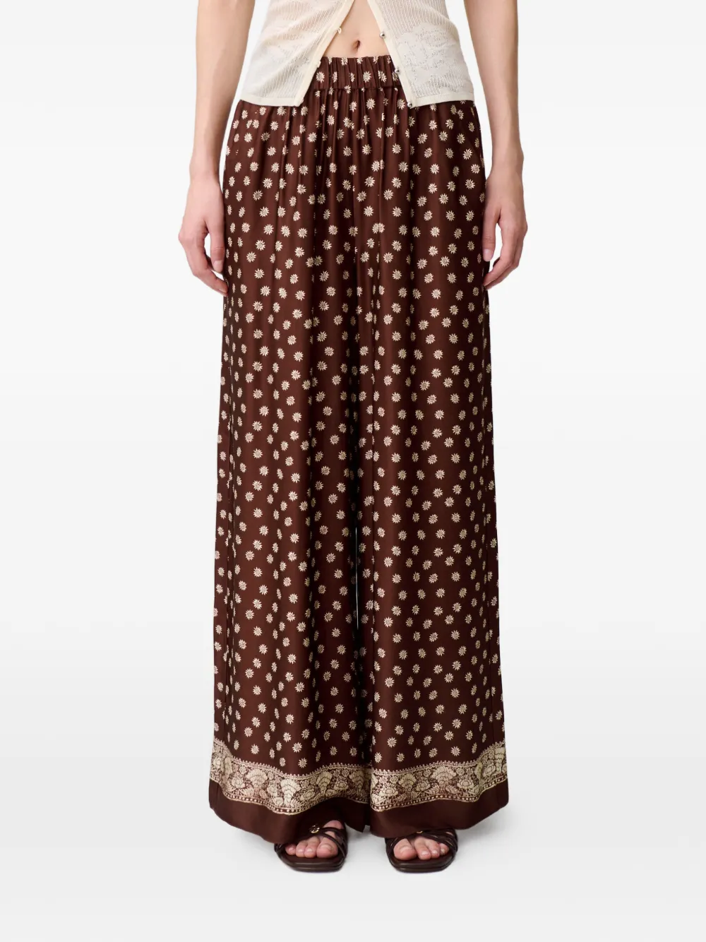 Claudie Pierlot Palazzo broek Bruin
