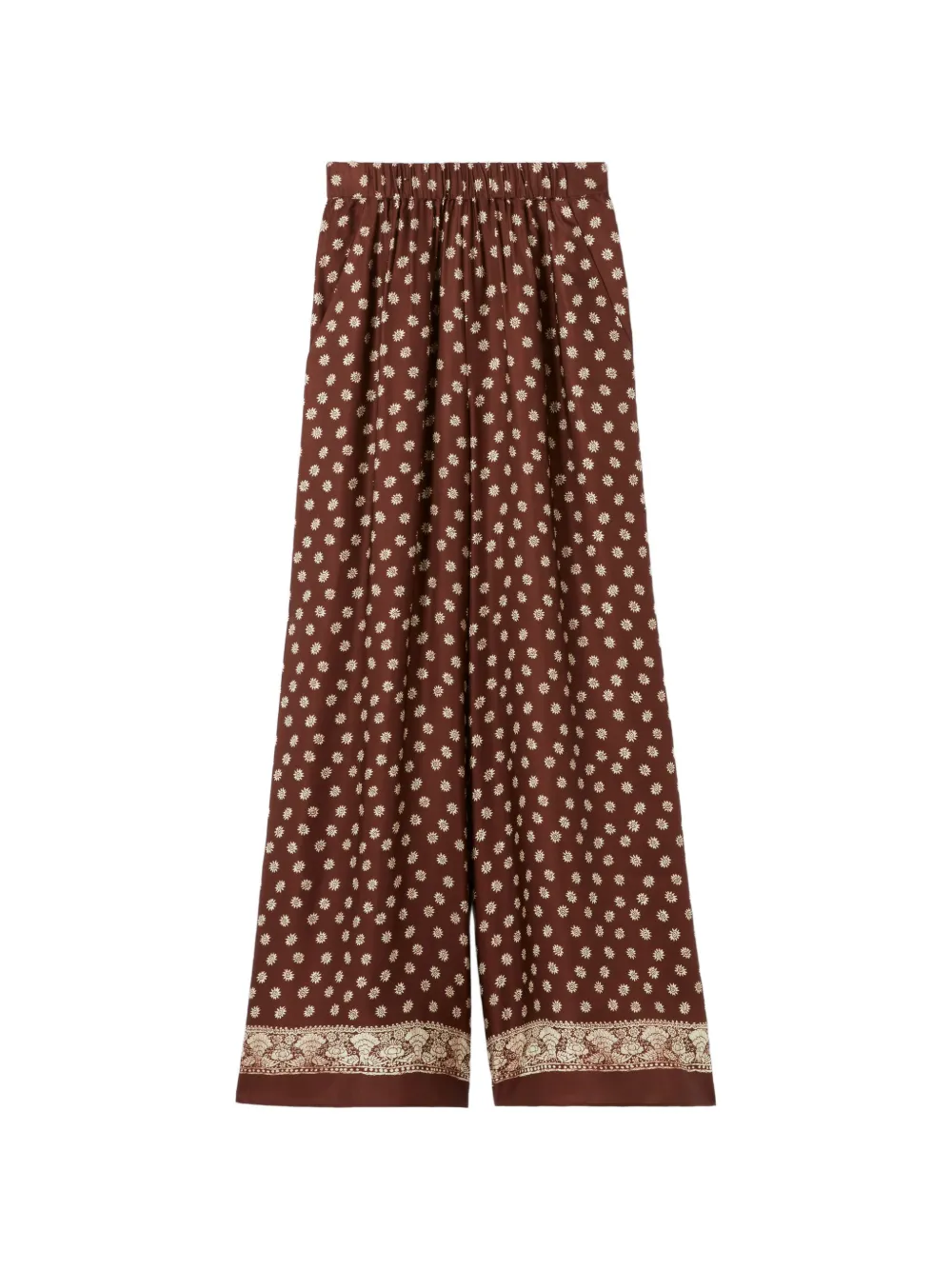 Claudie Pierlot floral-print palazzo pants - Marrone