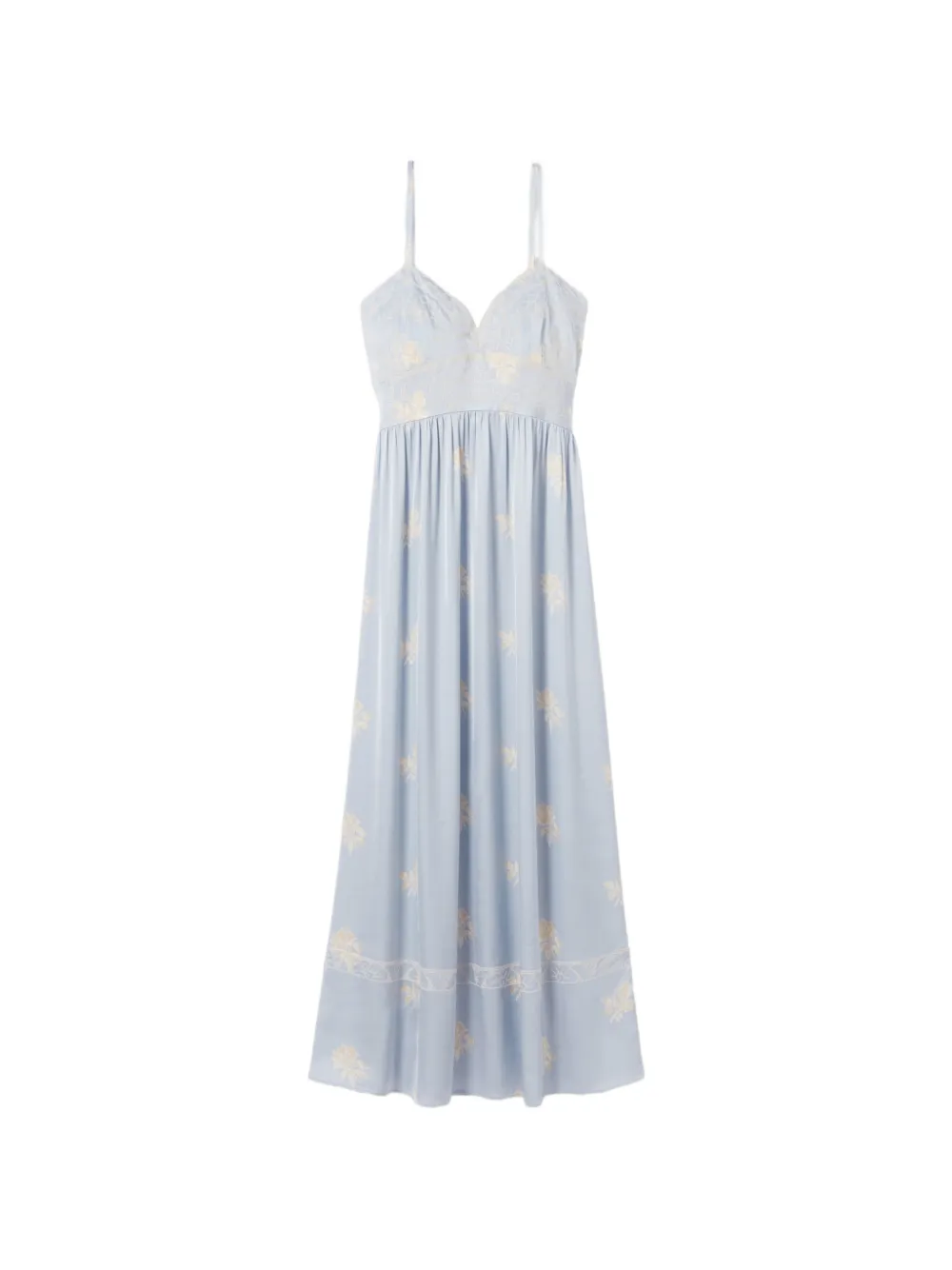 Claudie Pierlot floral embroidered midi dress - Blu