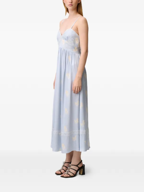 Claudie Pierlot Flowy Strappy Dress | Blue