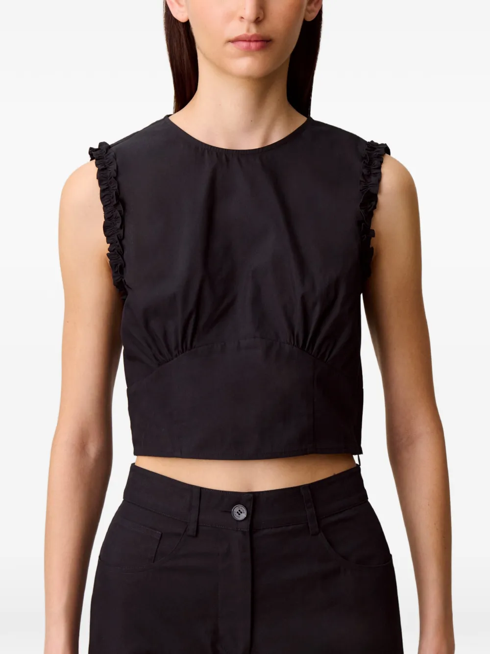Claudie Pierlot Cropped shirt Blauw