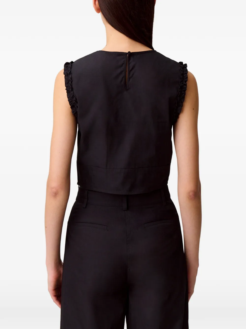 Claudie Pierlot Cropped shirt Blauw