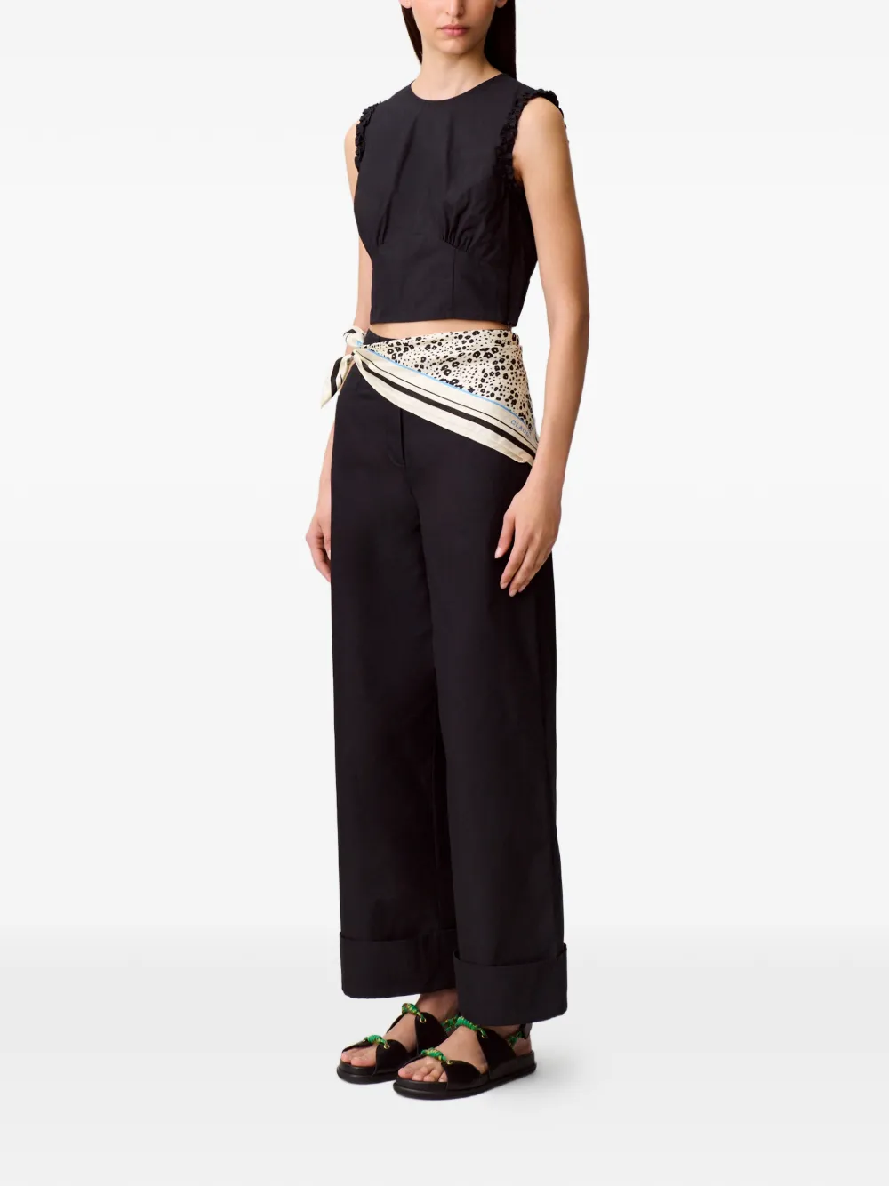 Claudie Pierlot Cropped shirt Blauw