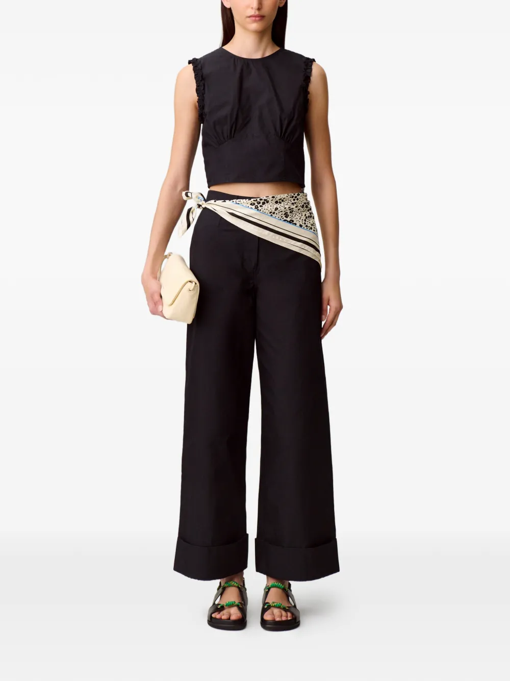 Claudie Pierlot Cropped shirt Blauw
