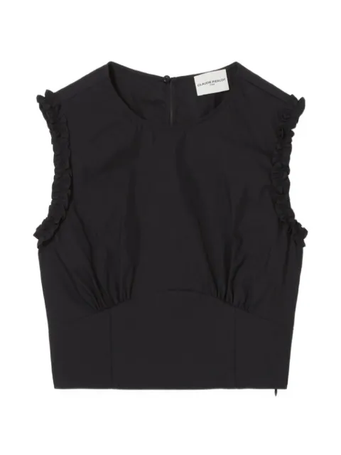 Claudie Pierlot ruffled cropped blouse