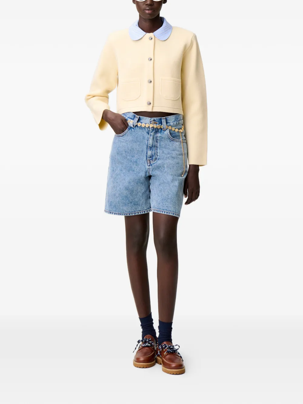  Claudie Pierlot Button Pockets Cardigan - Neutrals 