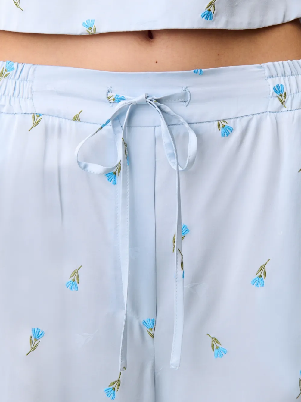Floral-Pattern Palazzo Trousers