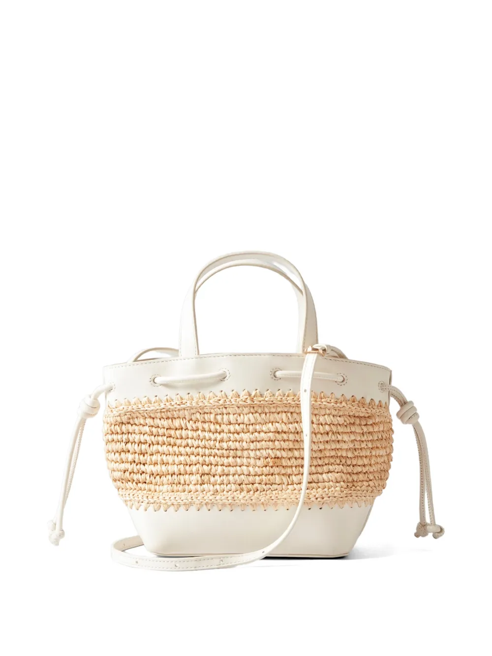  Claudie Pierlot Woven Handle Tote Bag - Neutrals 