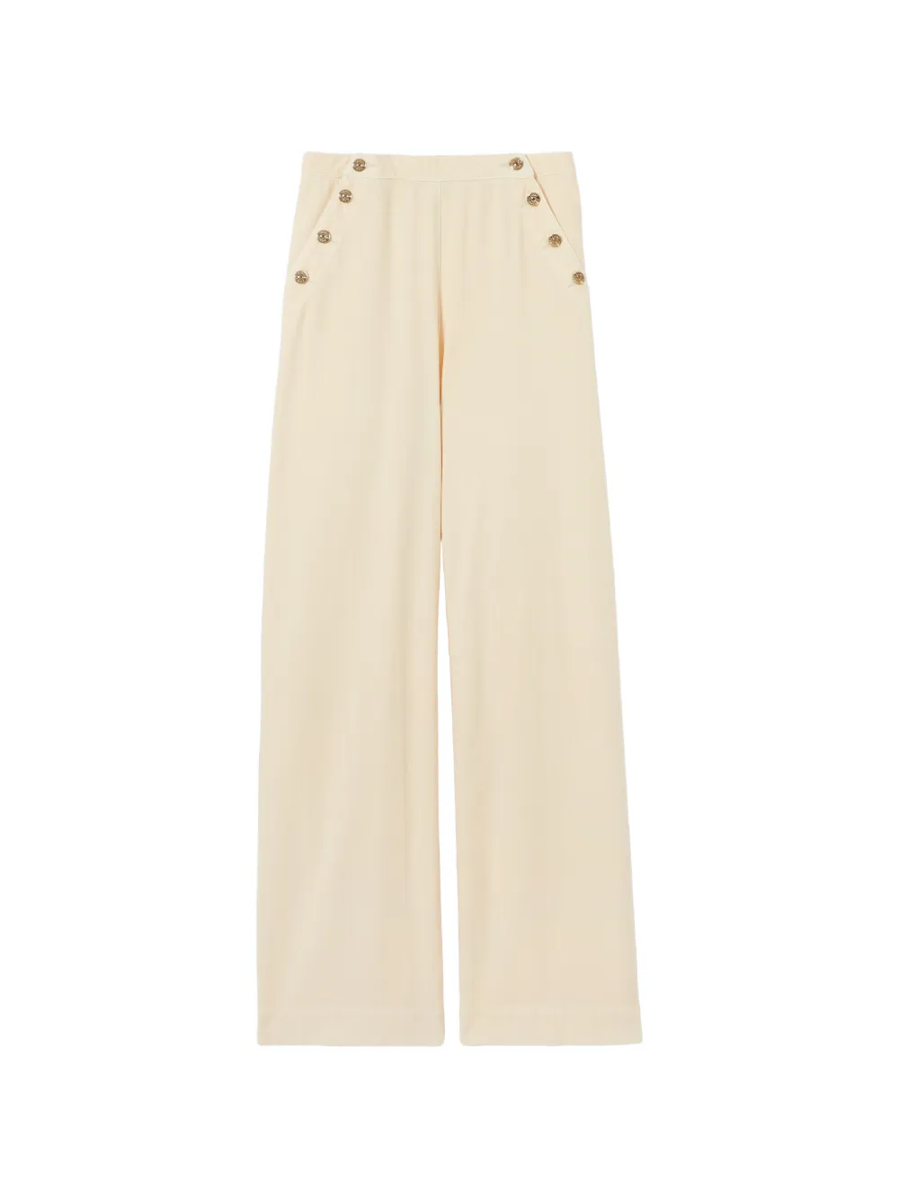 Claudie Pierlot buttoned straight-leg jeans - Toni neutri