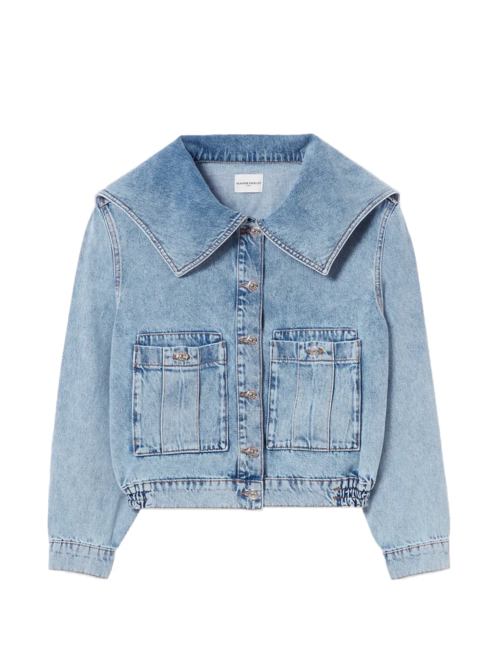 Claudie Pierlot flap-pocket collared denim jacket - Blu