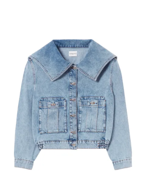 Claudie Pierlot flap-pocket collared denim jacket