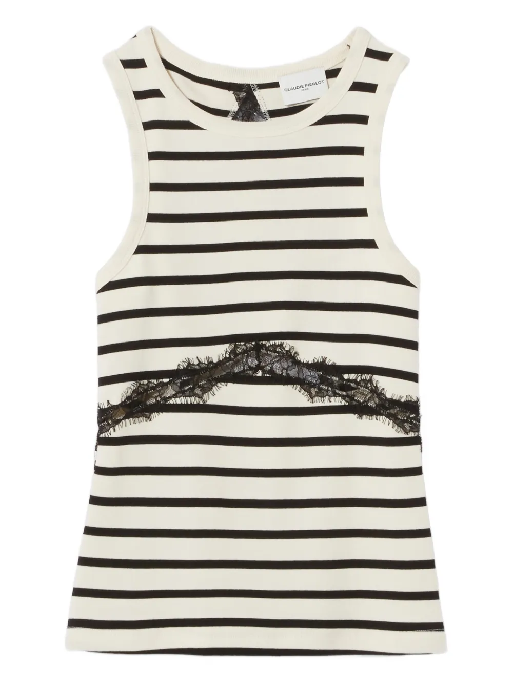 Claudie Pierlot striped lace-band tank top - Toni neutri