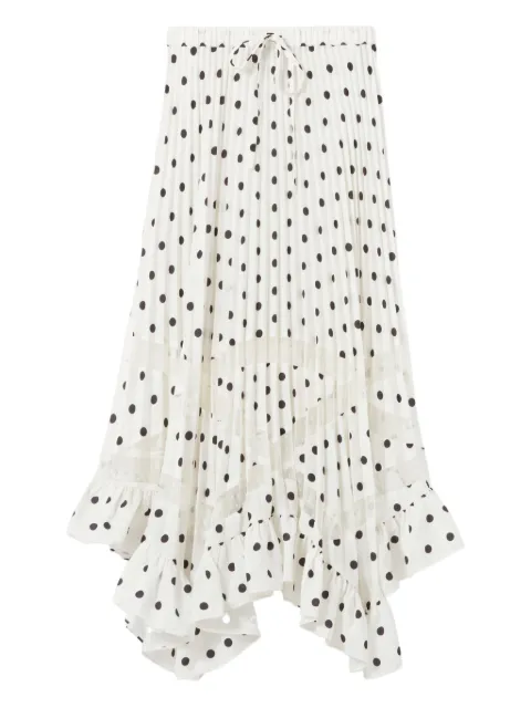 Claudie Pierlot polka-dot lace band midi skirt
