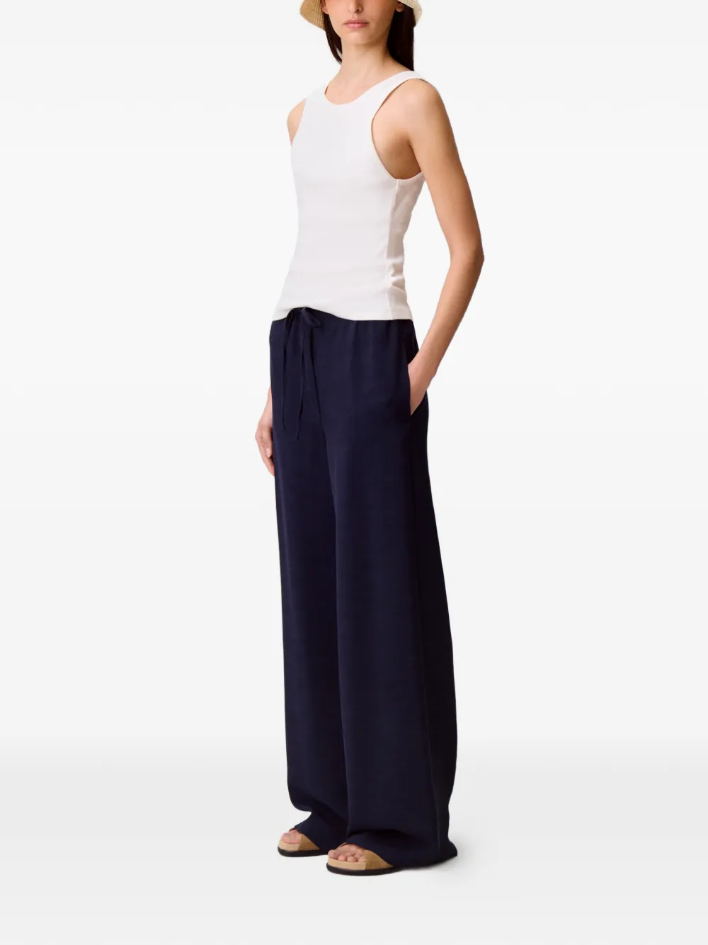 Claudie Pierlot Broek met wijde pijpen Blauw