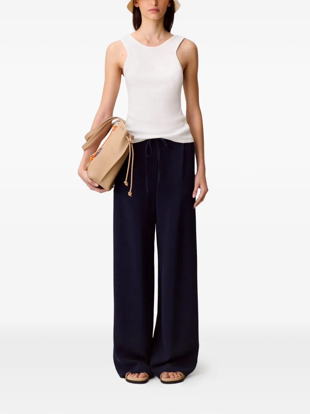 Claudie Pierlot Broek met wijde pijpen Blauw