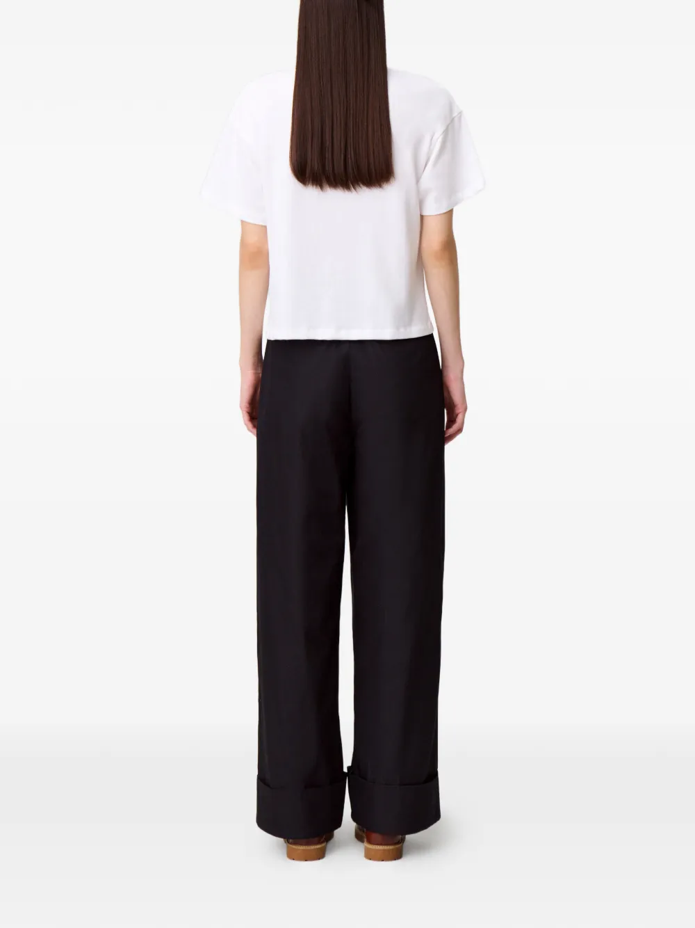Claudie Pierlot Cropped katoenen T-shirt Wit