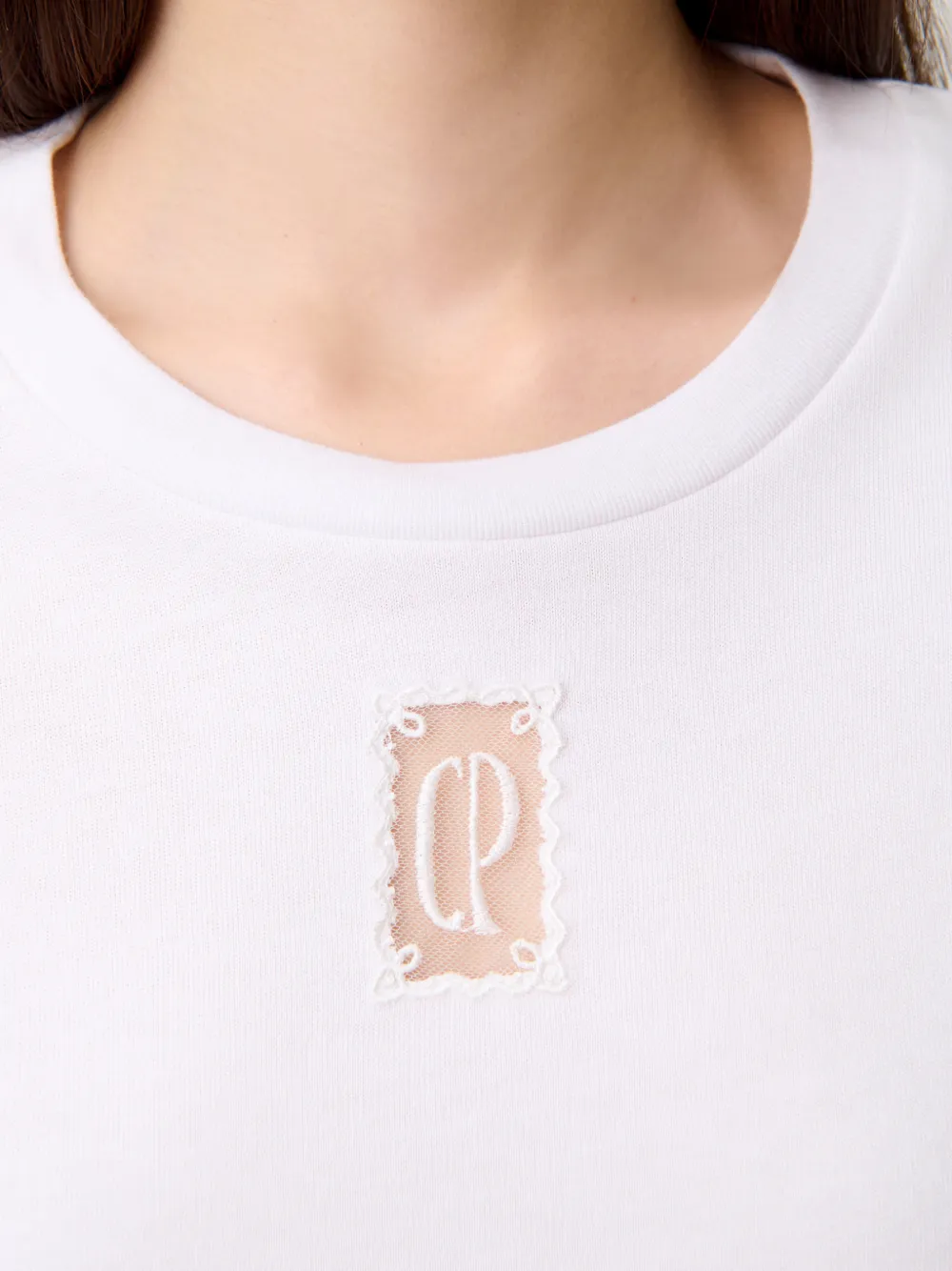 Claudie Pierlot Cropped katoenen T-shirt Wit
