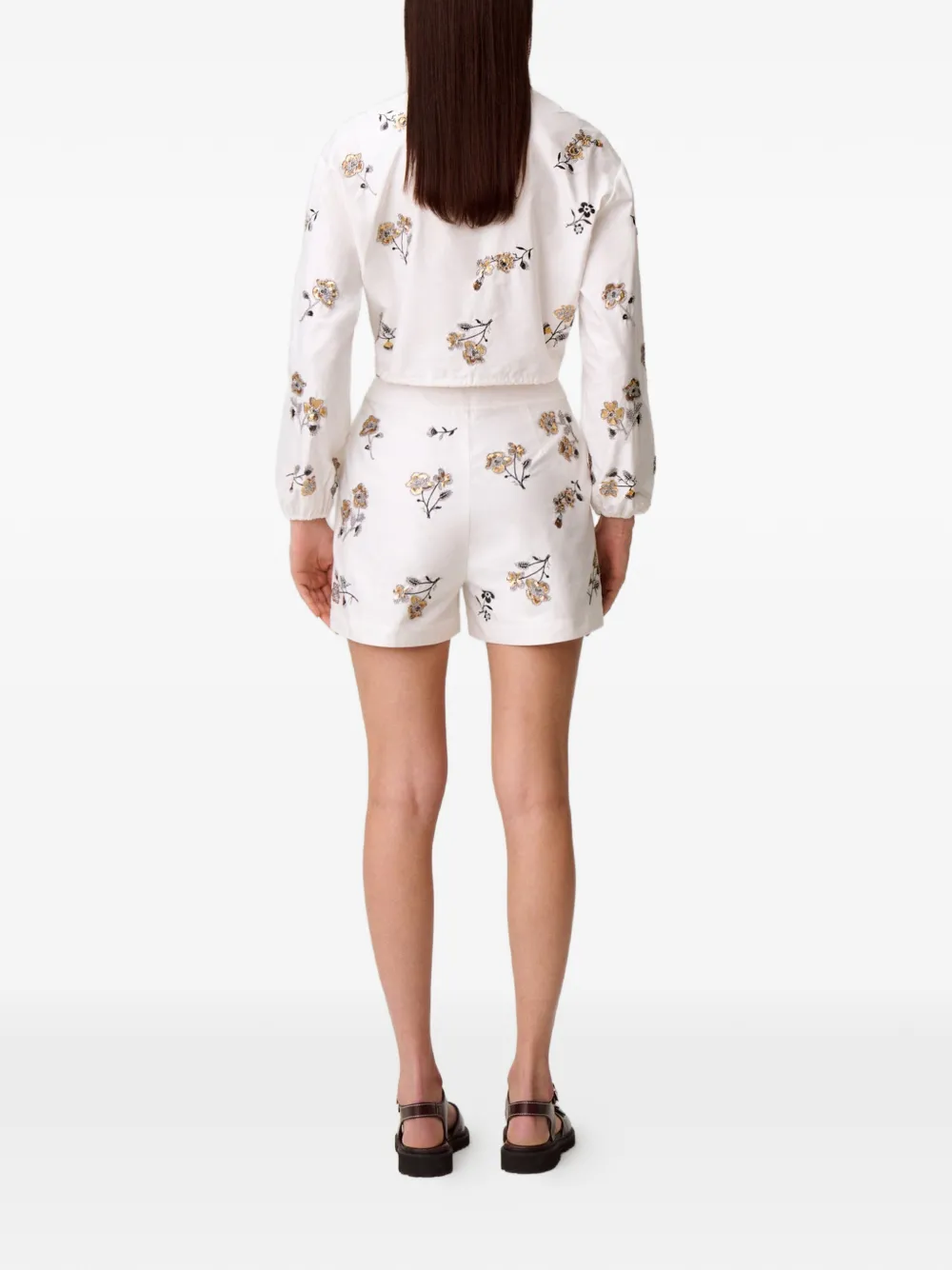 Claudie Pierlot Shorts met bloemenprint Wit
