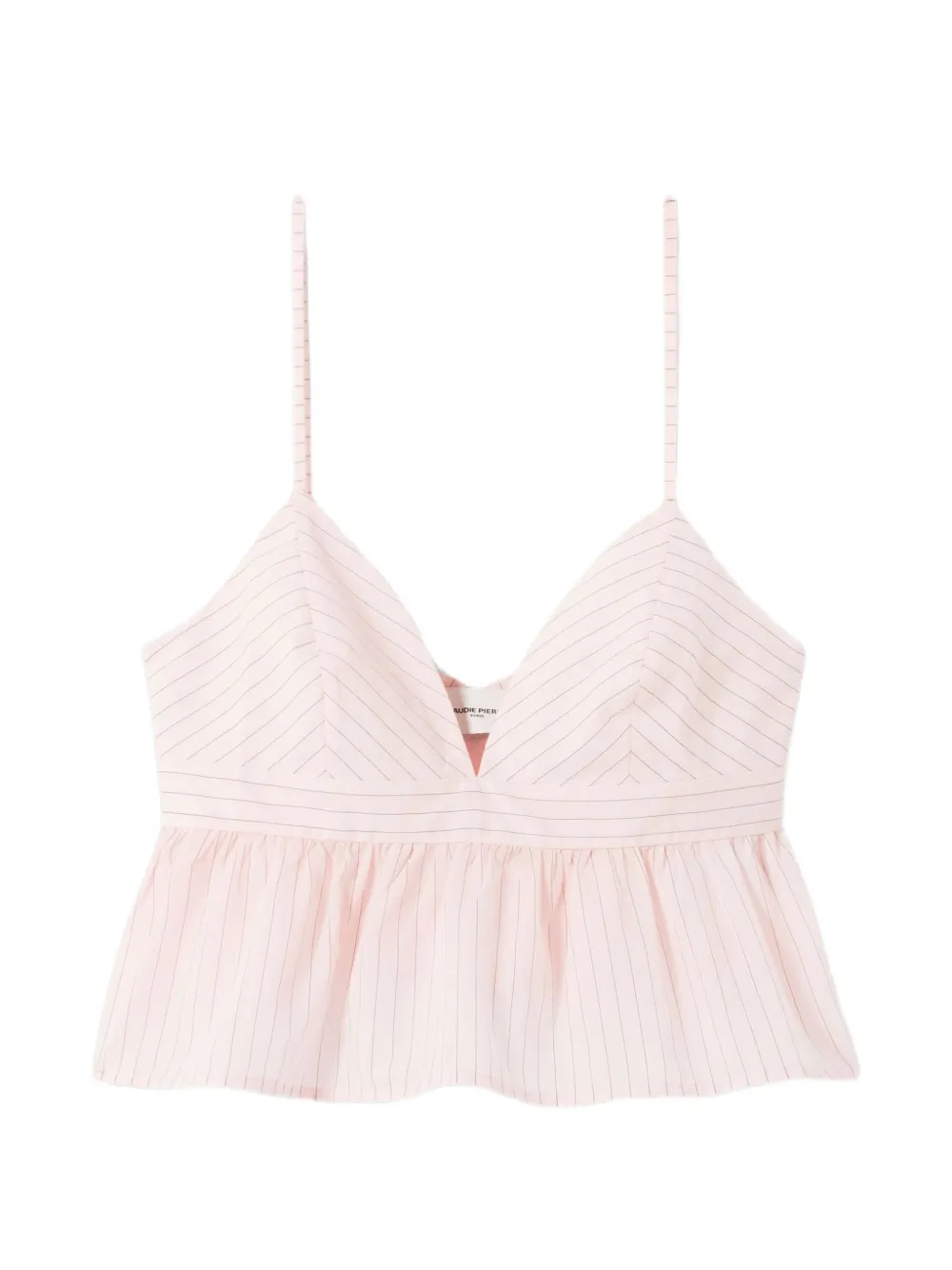 Claudie Pierlot striped V-neck top - Rosa