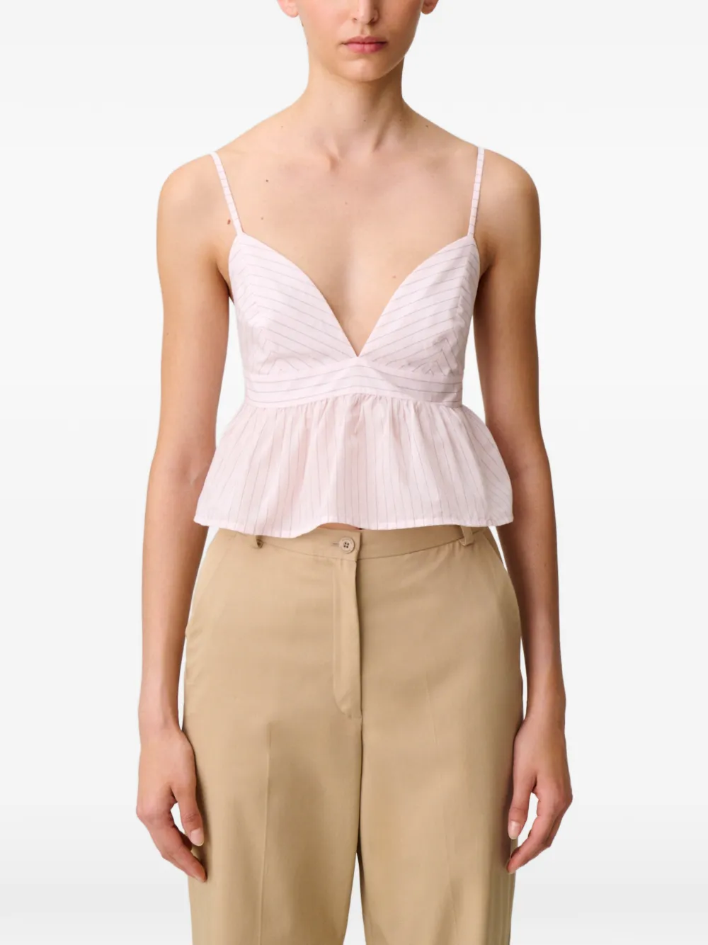 Claudie Pierlot Gestreepte top Roze