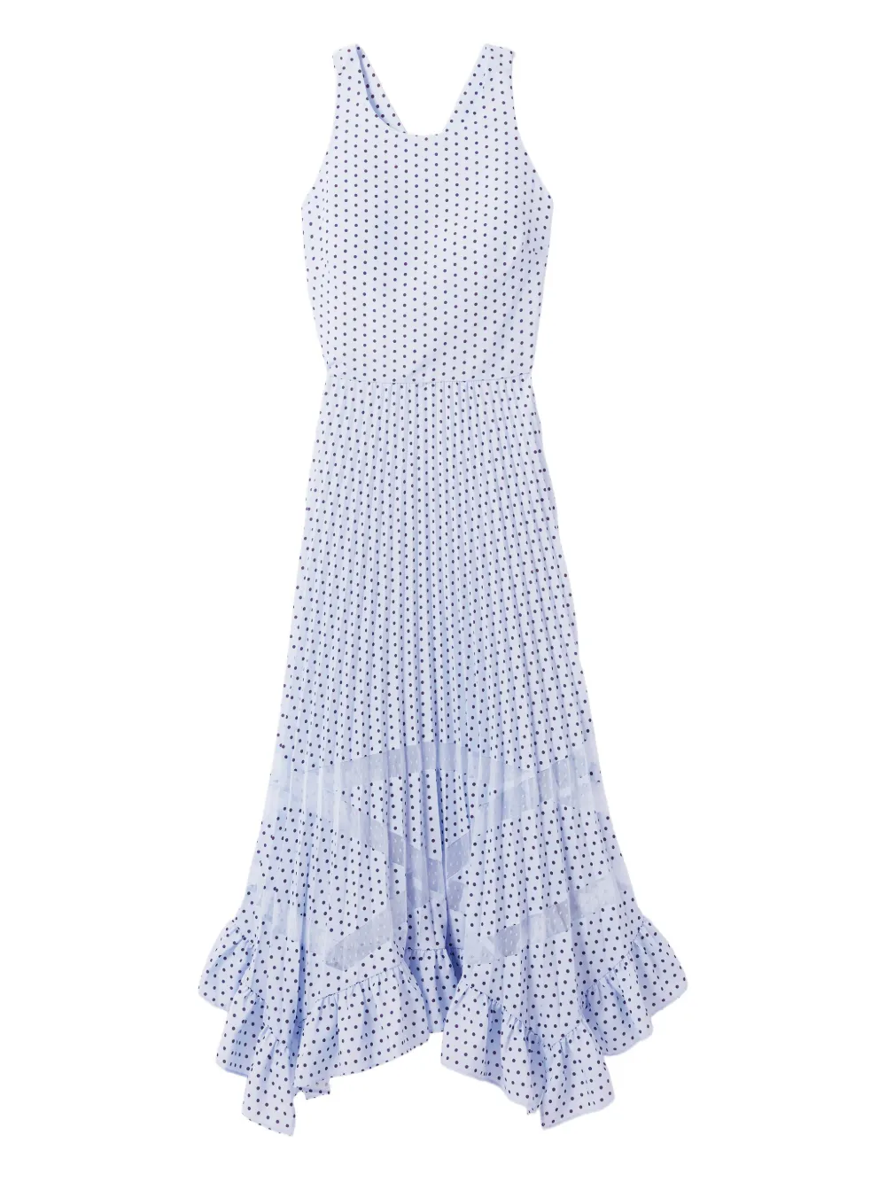 Claudie Pierlot Abito midi con ruches - Blu