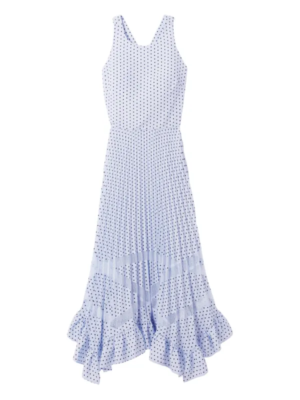 claudie pierlot blue dress Claudie Pierlot Ruffled Midi Dress | Blue