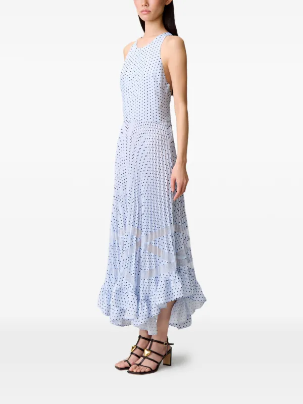 claudie pierlot blue dress Checked cotton-poplin mini shirt dress - light blue