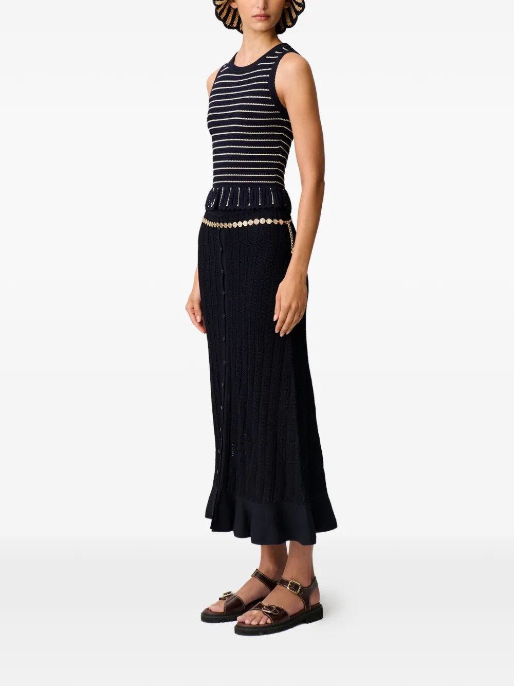 Claudie Pierlot Gehaakte rok Blauw