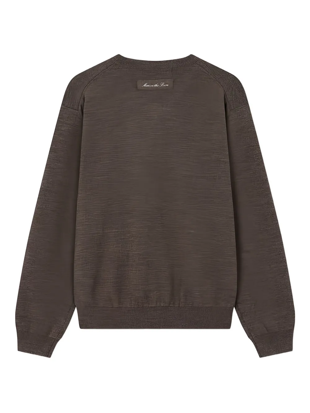 Man On The Boon. V-neck Knit Pullover In Brown