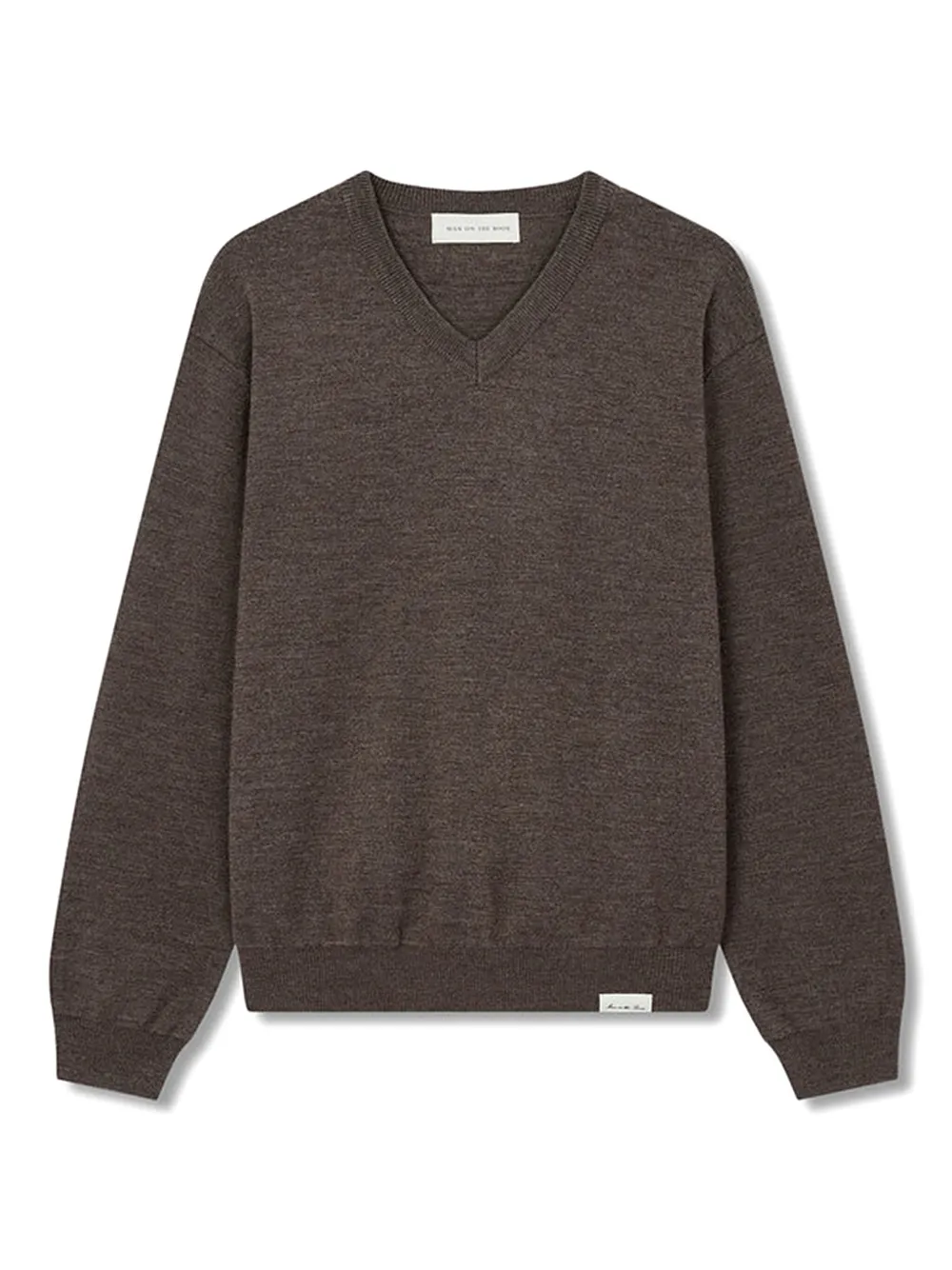 Man On The Boon. V-neck knit pullover | Brown | Image 1