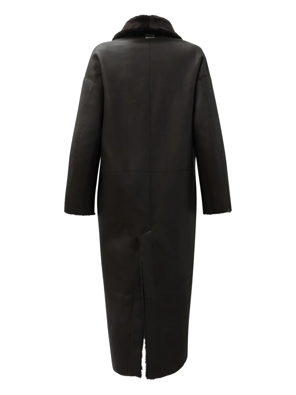 Furling By Giani Button Lambskin Coat In Black