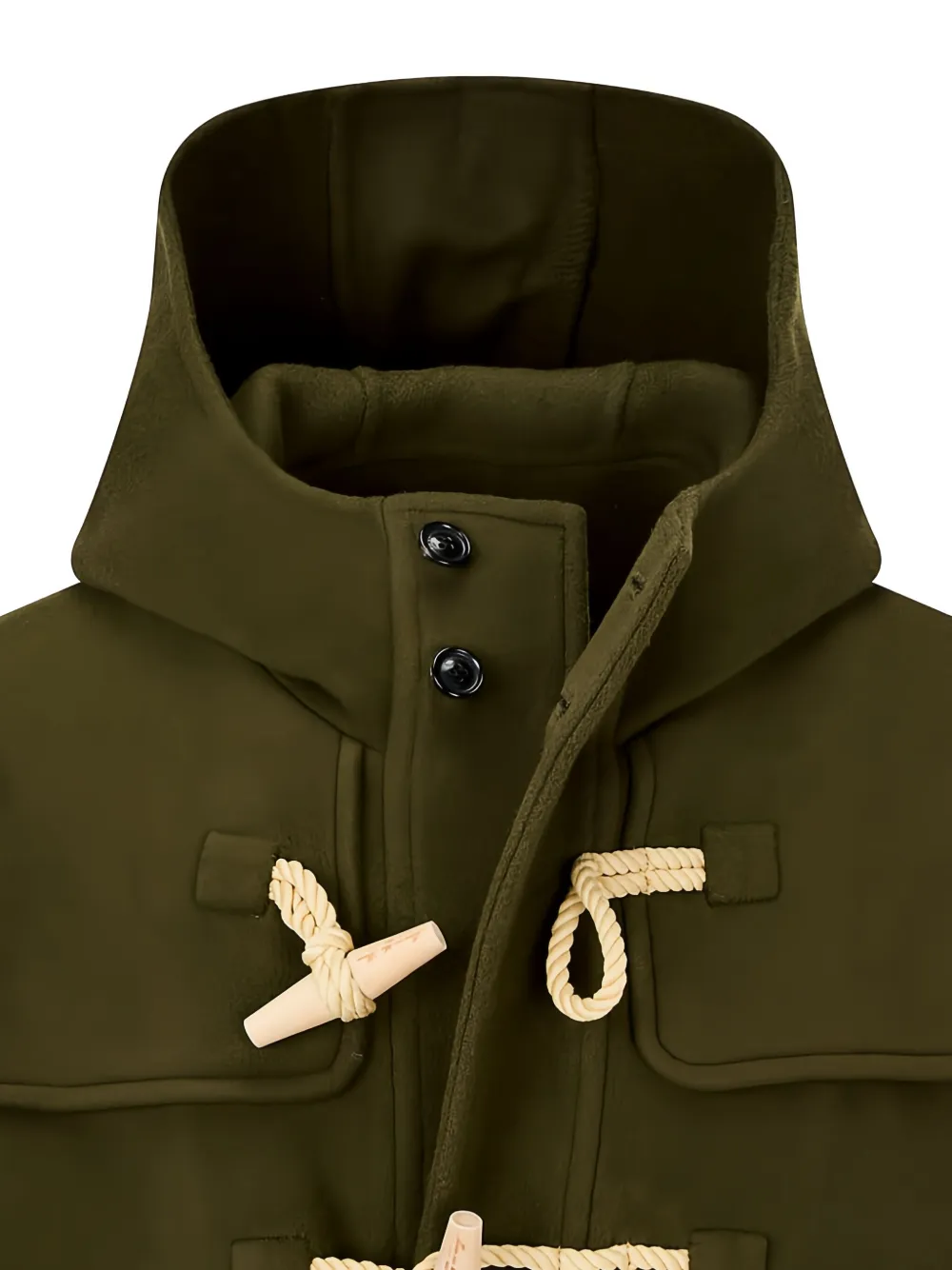 Man On The Boon. Double-faced Duffle Coat In Green