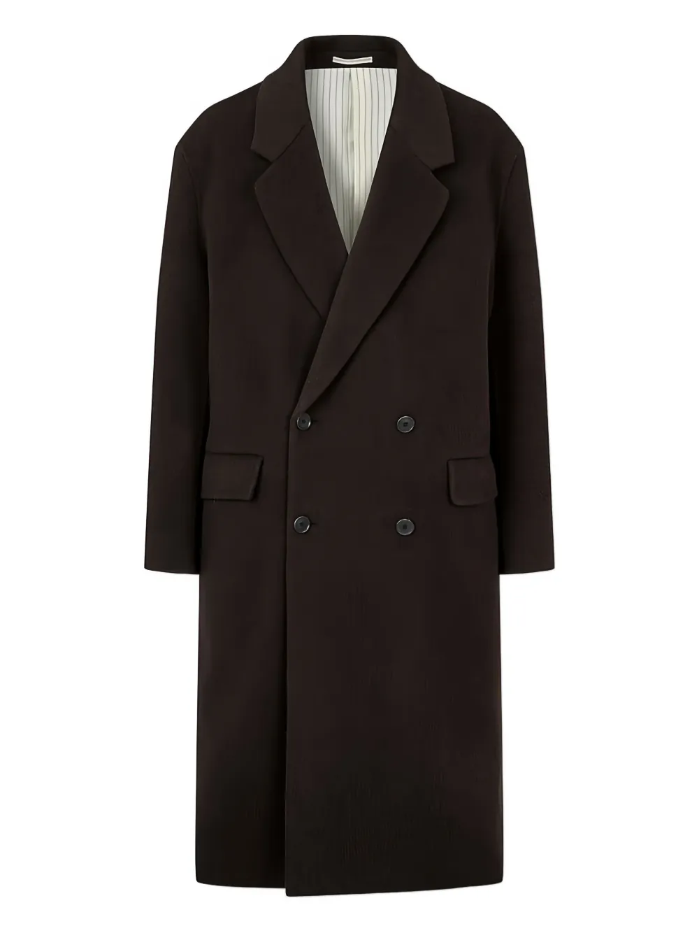 Man On The Boon. double-breasted blended coat | Brown | Image 1