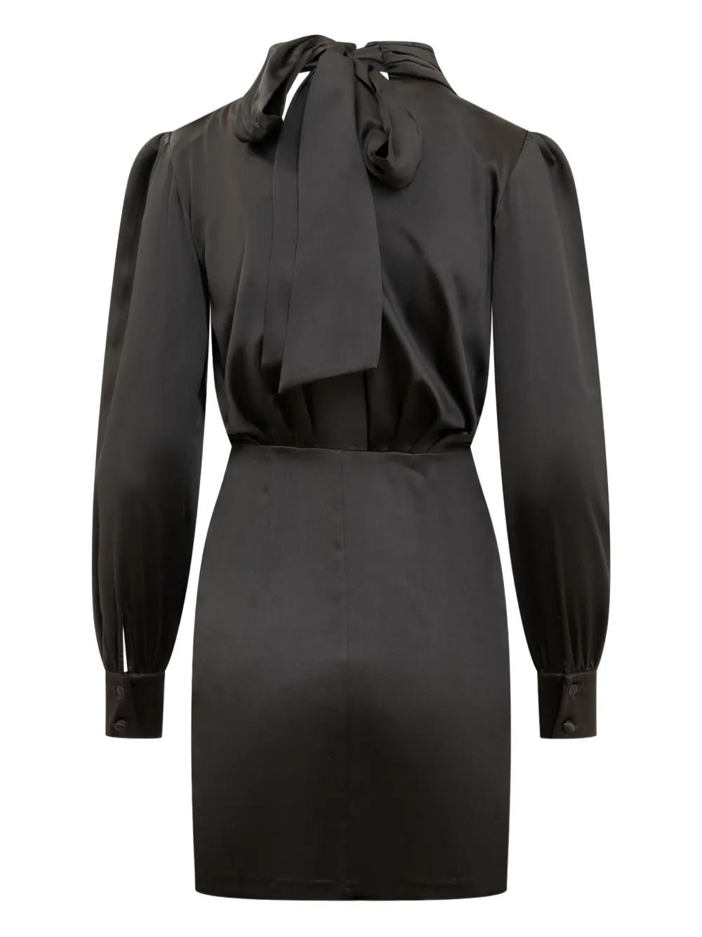 ACTUALEE Rose jurk met hoge hals - Zwart