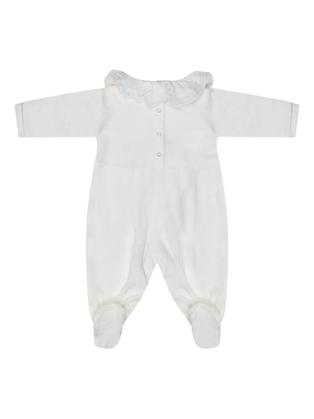 Monnalisa Jurk met ruches en logo - Wit