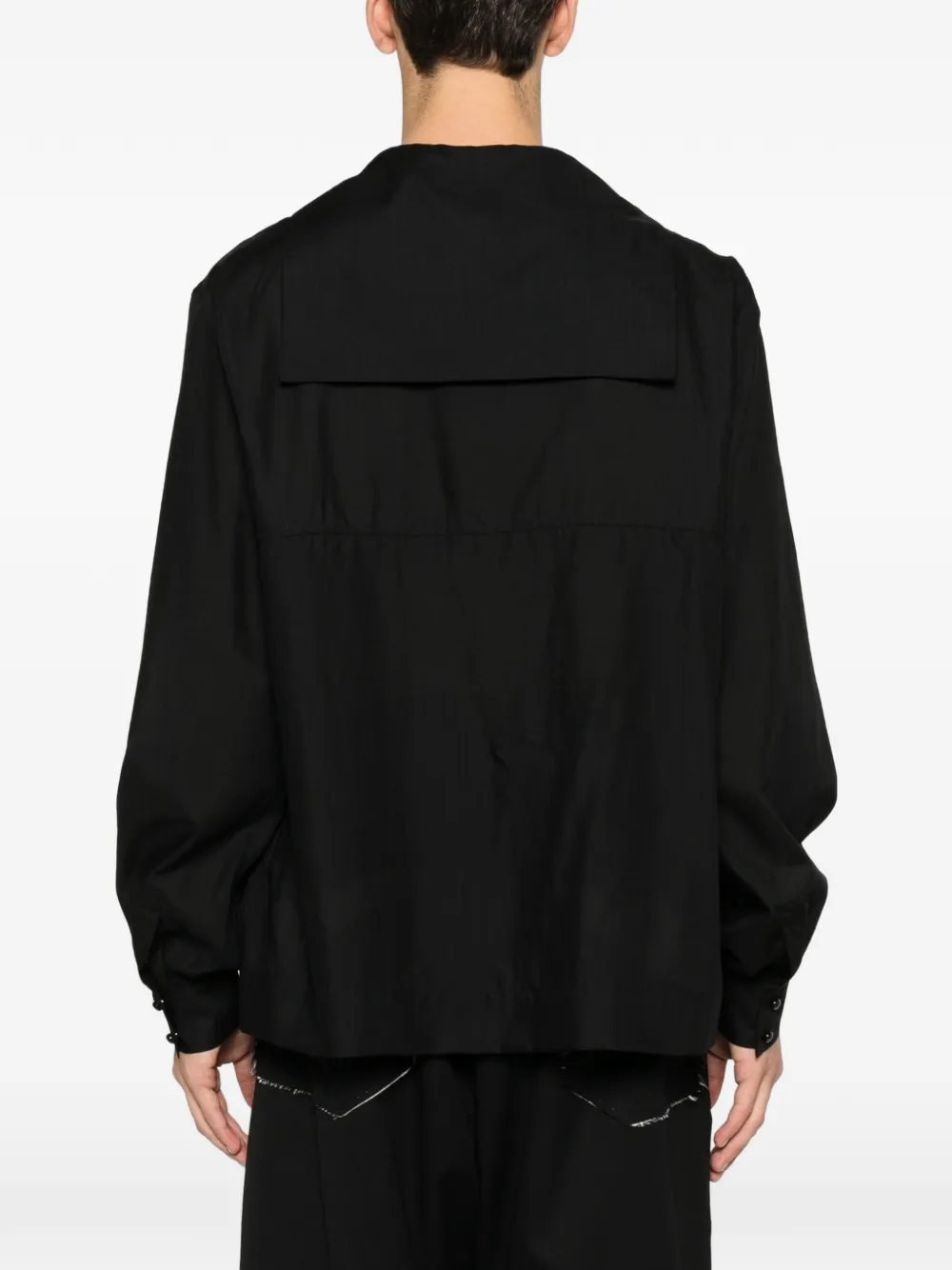 Bode Shadow Cricket Wool Shirt In Black