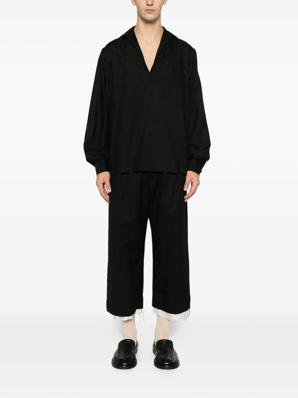 BODE Shadow Cricket wool shirt - Zwart