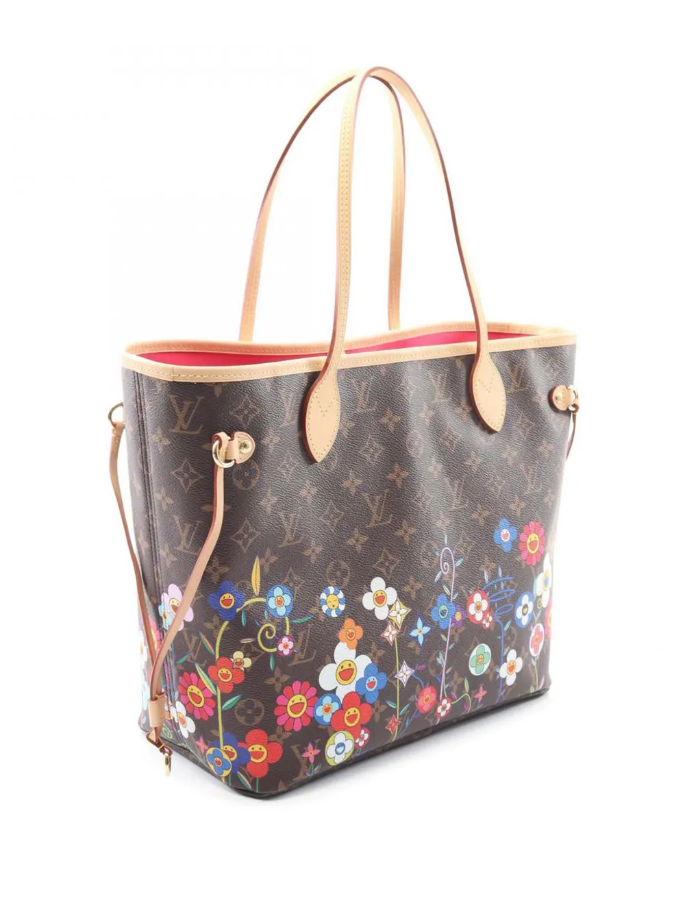 Louis Vuitton Pre-Owned 2021-2025 村上隆 モノグラム スーパーフラット フローラル ネヴァーフル MM Louis Vuitton Pre-Owned 2021-2025 村上隆 モノグラム スーパーフラット フローラル ネヴァーフル MM