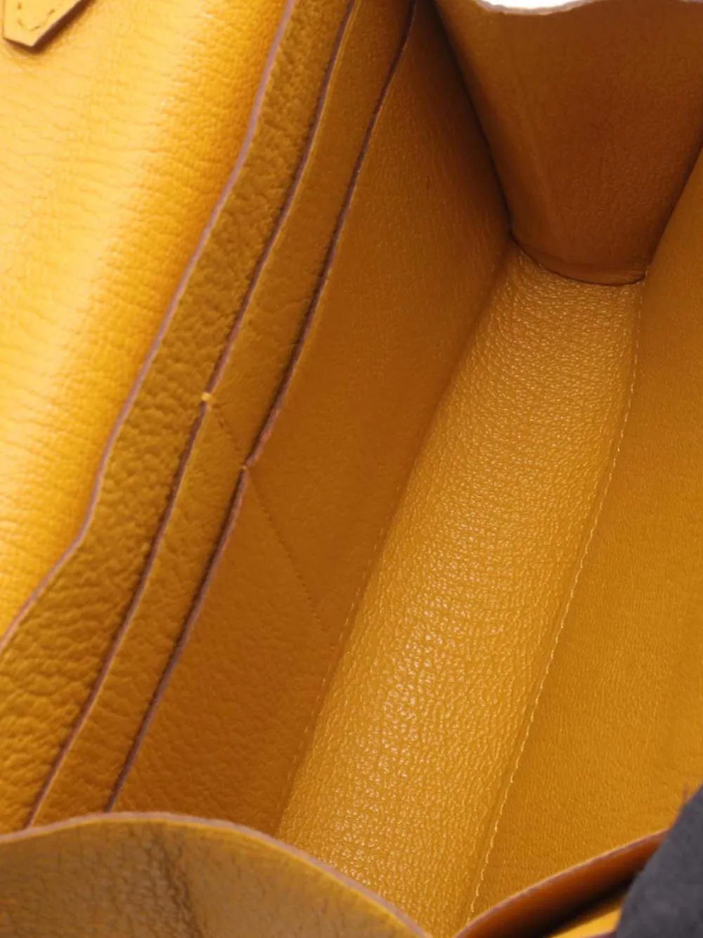 Pre-owned Hermes 2018 Chevre Clic 16 Wallet On Strap Crossbody Bag In Yellow