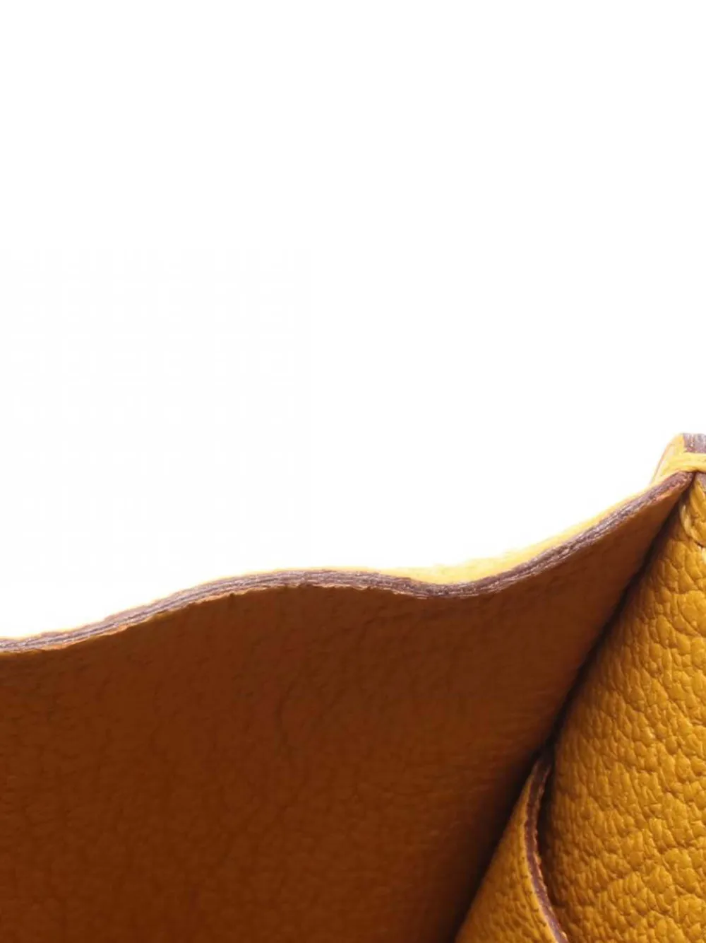 Pre-owned Hermes 2018 Chevre Clic 16 Wallet On Strap Crossbody Bag In Yellow