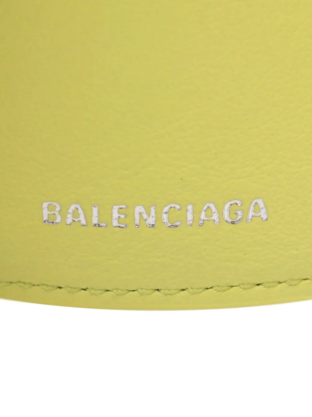 Pre-owned Balenciaga 2010-2025 Mini Calfskin Paper Wallet Small Wallets In Yellow