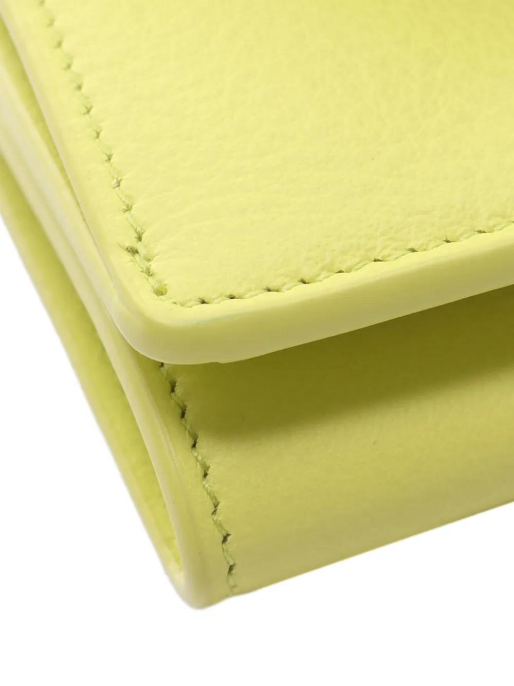 Pre-owned Balenciaga 2010-2025 Mini Calfskin Paper Wallet Small Wallets In Yellow