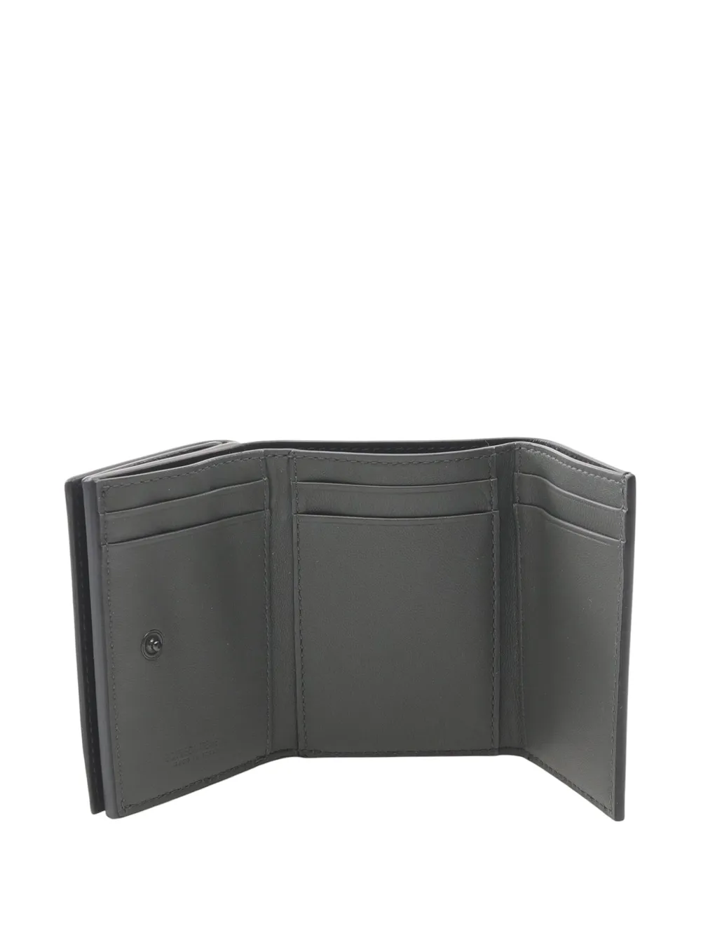 Pre-owned Bottega Veneta 2012-2025 Nappa Intrecciato Trifold Wallet Small Wallets In Black