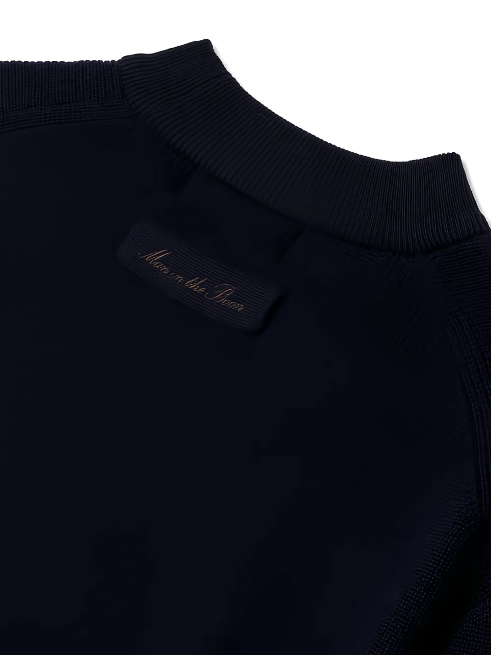 Man On The Boon. Mock-neck Wool Pullover In Blue