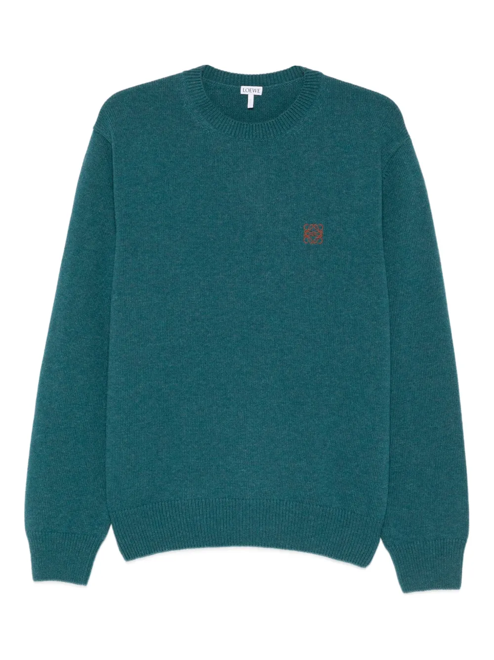 LOEWE Felpa girocollo con logo ricamato - Verde