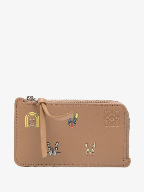 LOEWE cartera con animal print y cierre