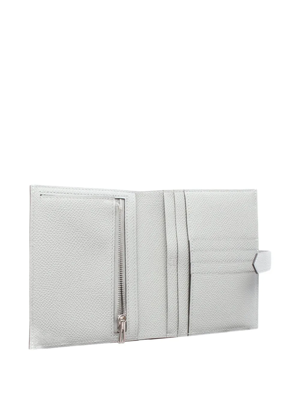 HERMES Pre-owned 2025 Epsom Bearn Compact Wallet Small Wallets In Blue