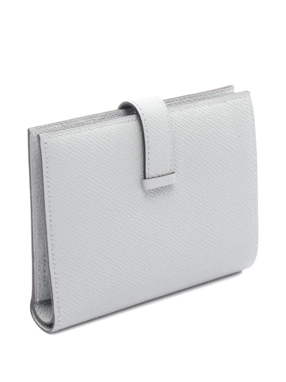 Pre-owned Hermes 2025 Epsom Bearn Compact Wallet Small Wallets In Blue