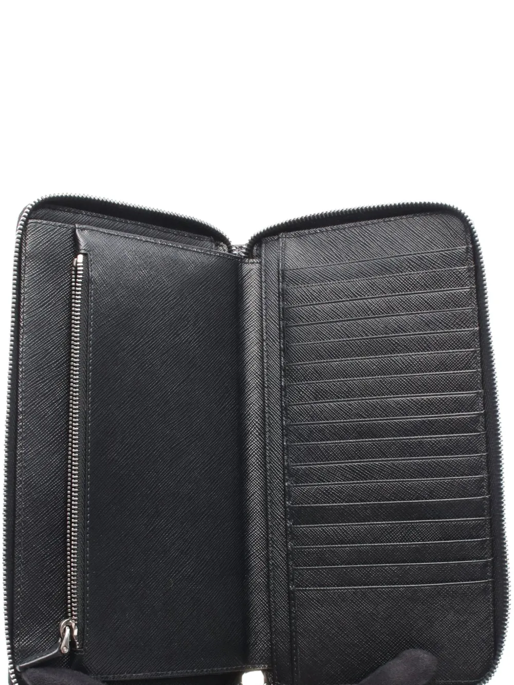 PRADA Pre-owned 2010-2025 Saffiano 1 Wallet Long Wallets In Black