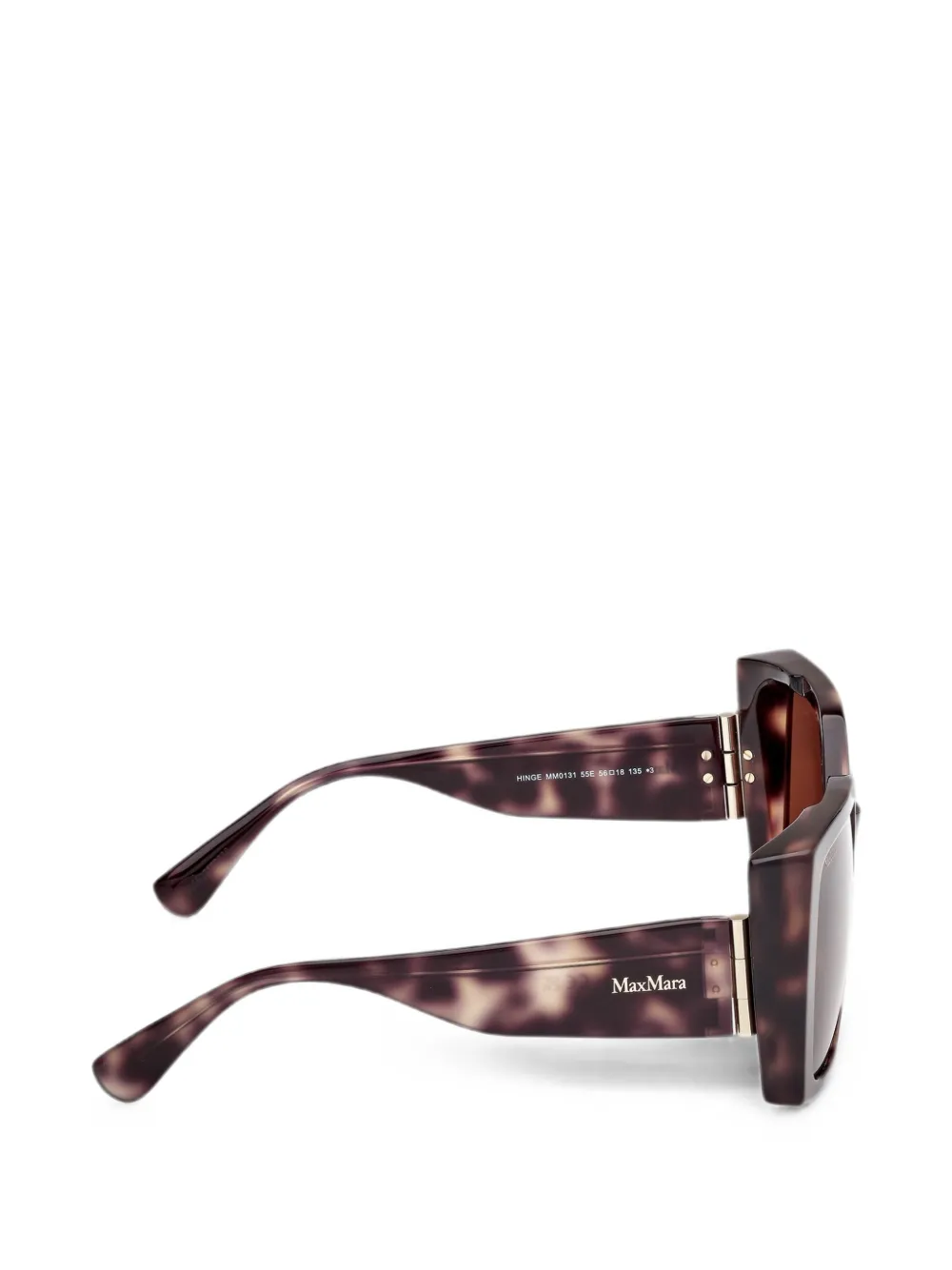 Max Mara Eyewear Zonnebril met vierkant montuur Bruin